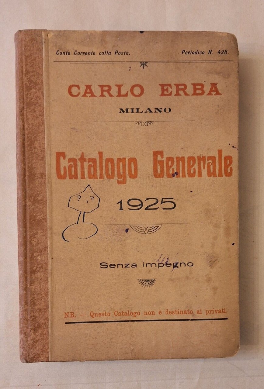 CARLO ERBA MILANO CATALOGO GENERALE 1925