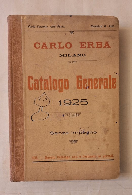CARLO ERBA MILANO CATALOGO GENERALE 1925