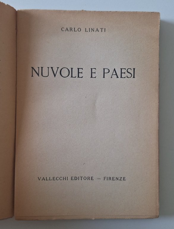 CARLO LINATI NUVOLE E PAESI VALLECCHI 1919 1° ED. | Immagine Gallery 3