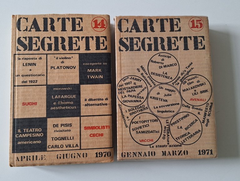 CARTE SEGRETE N. 14 - 15 1970/1971 SAMONA E SAVELLI 2 VOLUMI