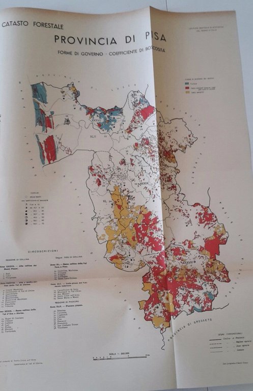 CATASTO FORESTALE PROVINCIA DI PISA TIP. FAILLI 1940