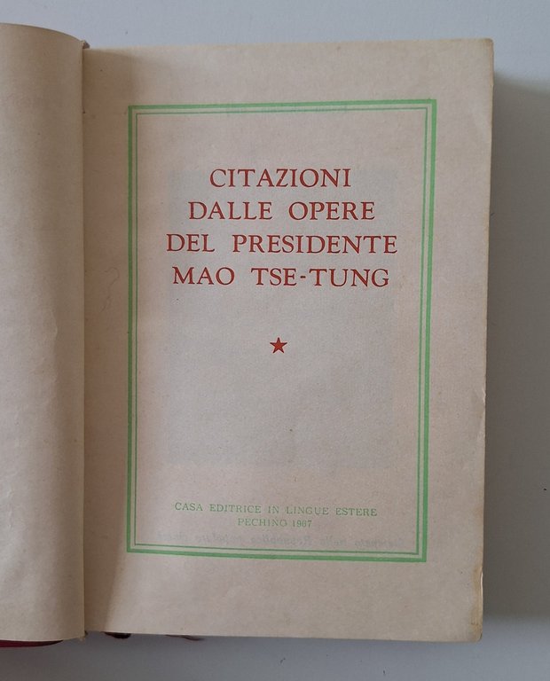 CITAZIONI DALLE OPERE DEL PRESIDENTE MAO TSE TUNG CASA ED. … | Immagine Gallery 2