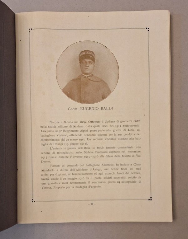 CLUB ALPINO ITALIANO SEZIONE DI MILANO E LA GUERRA 1915 …