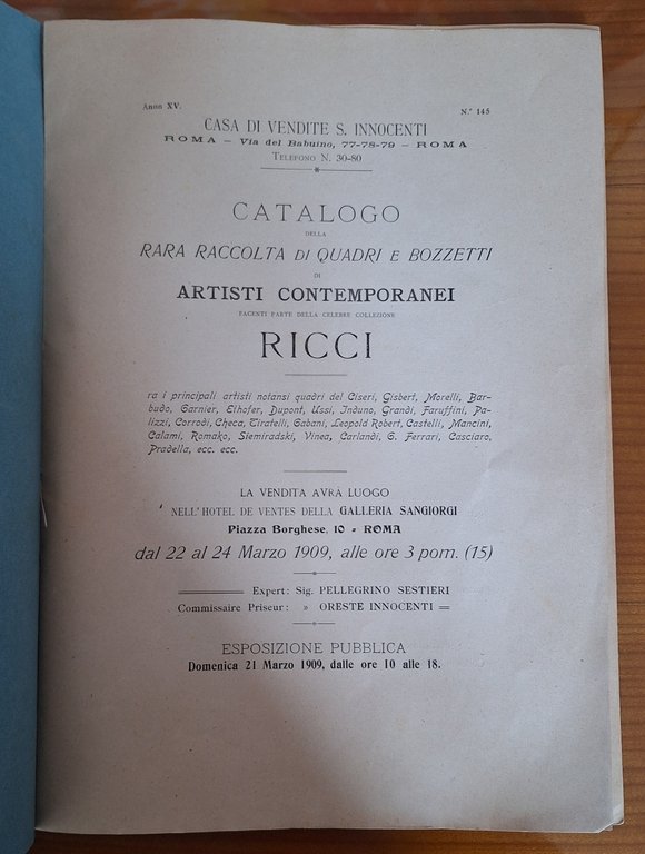 COLLEZIONE RICCI QUADRI E BOZZETTI DI ARTISTI CONTEMPORANEI CASA DI …