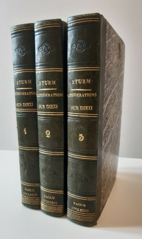CONSIDERATIONS SUR DIEU DE M.CC.STURM TURIN 1796 BERTOLERO 3 VOLUMI