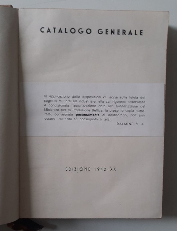 DALMINE S.A. CATALOGO GENERALE 1942