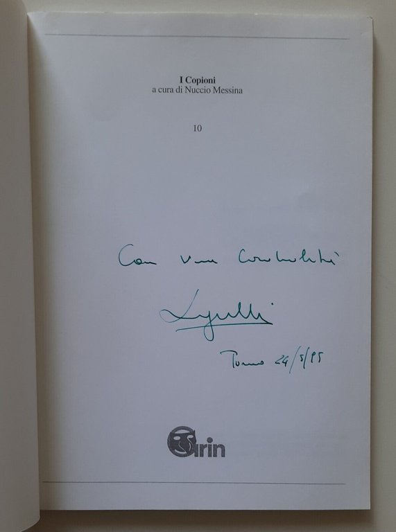 DIEGO NOVELLI INA CORONA PER SILVIO GRIN 1994 AUTOGRAFATO