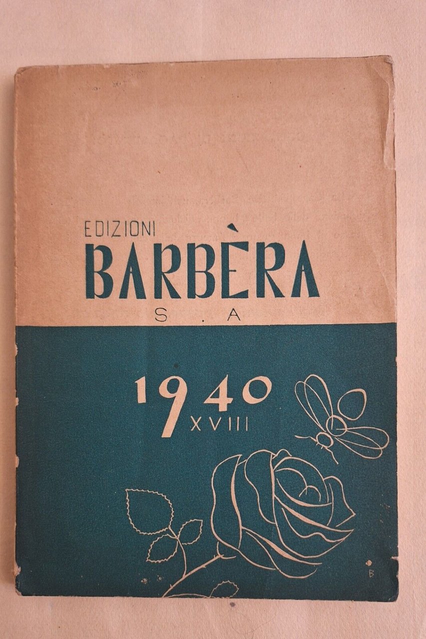 EDIZIONI BARBERA 1940 CATALOGO EDITORIALE