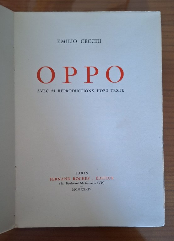 EMILIO CECCHI OPPO F. ROCHES EDITEUR 1934 | Immagine Gallery 2