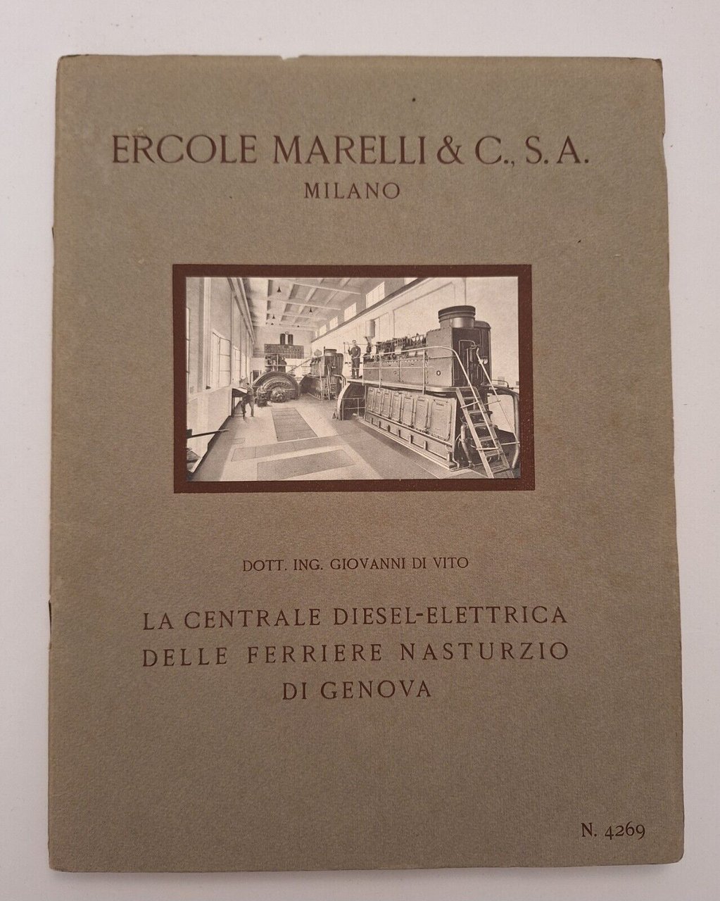 ERCOLE MARELLI&C CENTRALE DIESEL-ELETTRICA FERRIERE NASTURZIO DI GENOVA