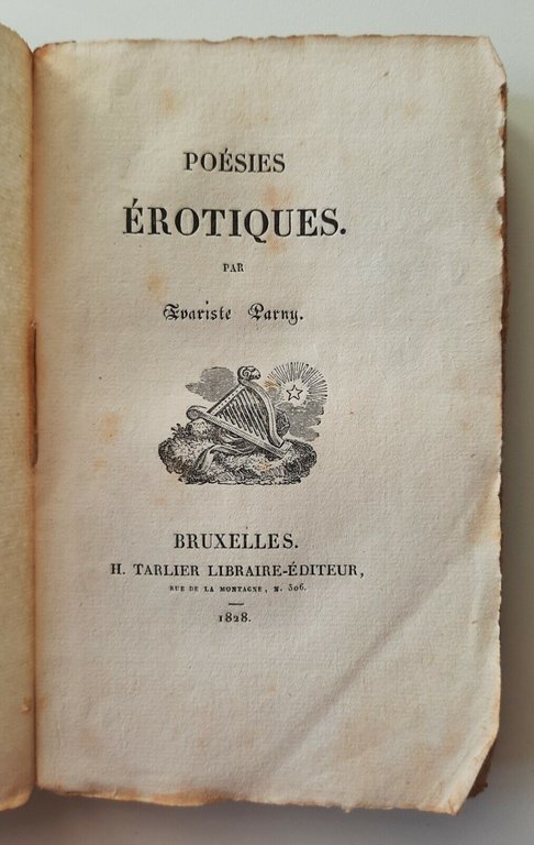 EVARISTE PARNY POESIES EROTIQUES / GALANTERIES DE LA BIBLE TARLIER …