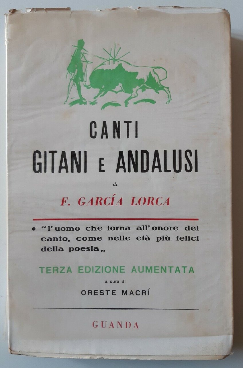 F.G. LORCA CANTI GITANI E ANDALUSI GUANDA 1952