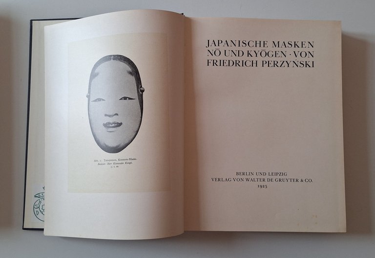 F. PERZYNSKI JAPANISCHE MASKEN NO UND YOGEN W. DE GRUYTER …
