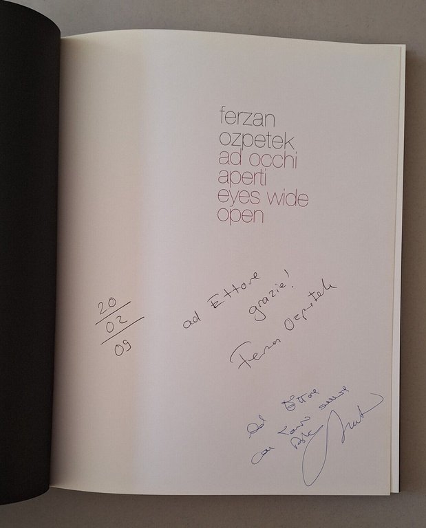 FERZAN OZPETEK AD OCCHI APERTI MONDADORI 2008 AUTOGRAFATO