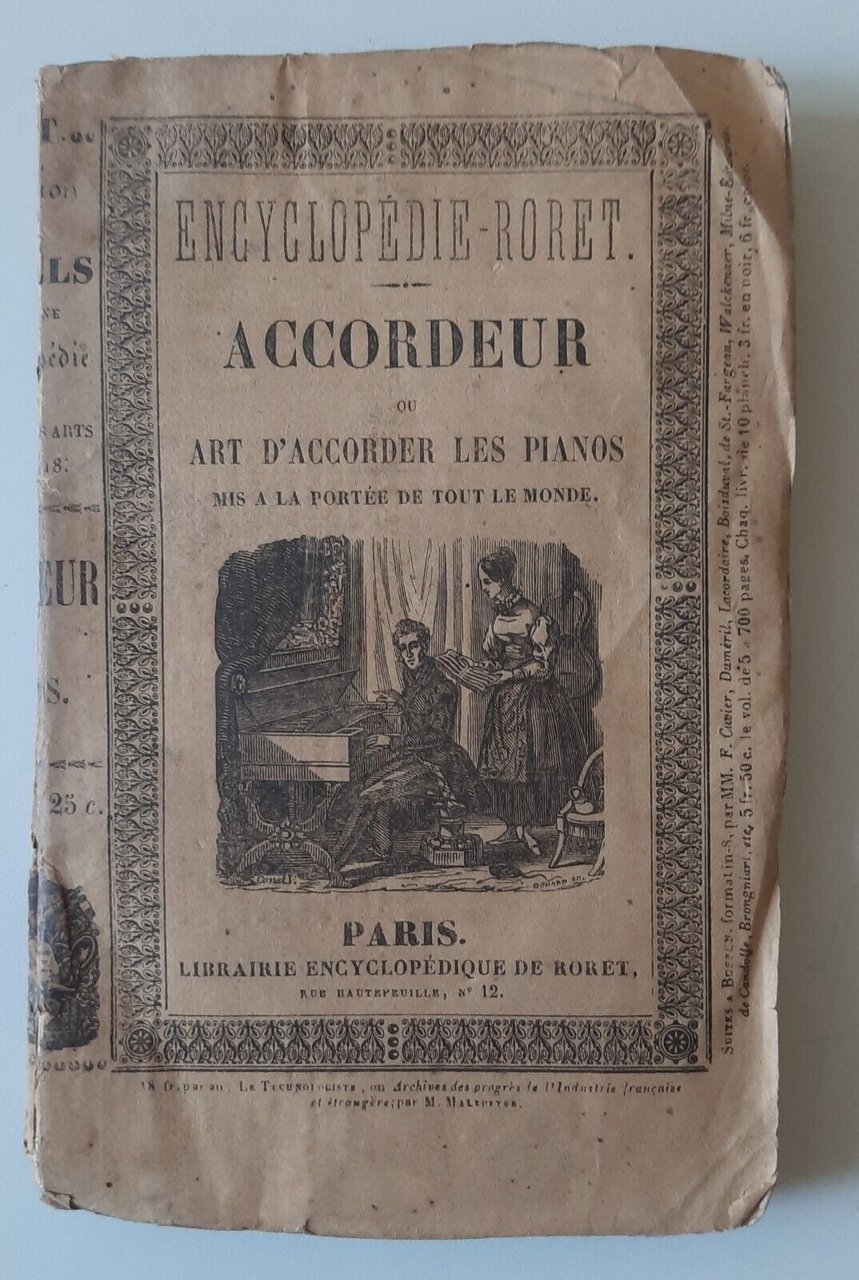 G. ARMELLINO ACCORDEUR OU ART D'ACCORDER LES PIANOS PARIS RORET …