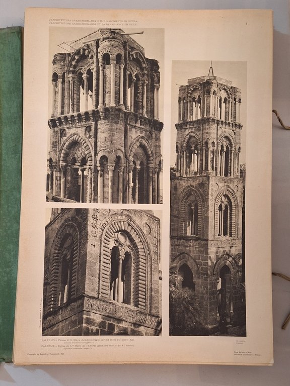 G.V. ARATA L'ARCHITETTURA ARABO NORMANNA IN SICILIA BESTETTI TUMINELLI 1925