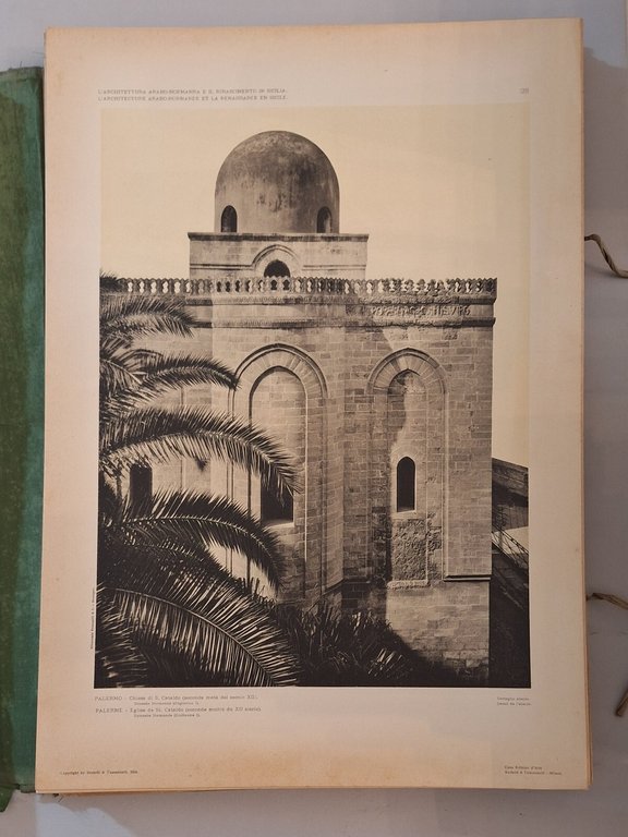 G.V. ARATA L'ARCHITETTURA ARABO NORMANNA IN SICILIA BESTETTI TUMINELLI 1925