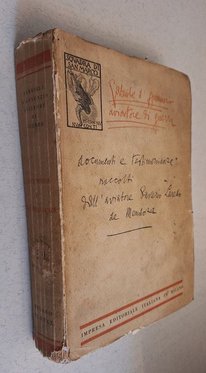 GABRIELE D'ANNUZIO AVIATORE DI GUERRA IMPRESA EDITORIALE ITALIANA 1930
