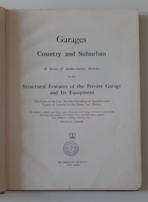 GARAGES COUNTRY AND SUBURBAN THE AMERICAN ARCHITECT NEW YORK 1911 …