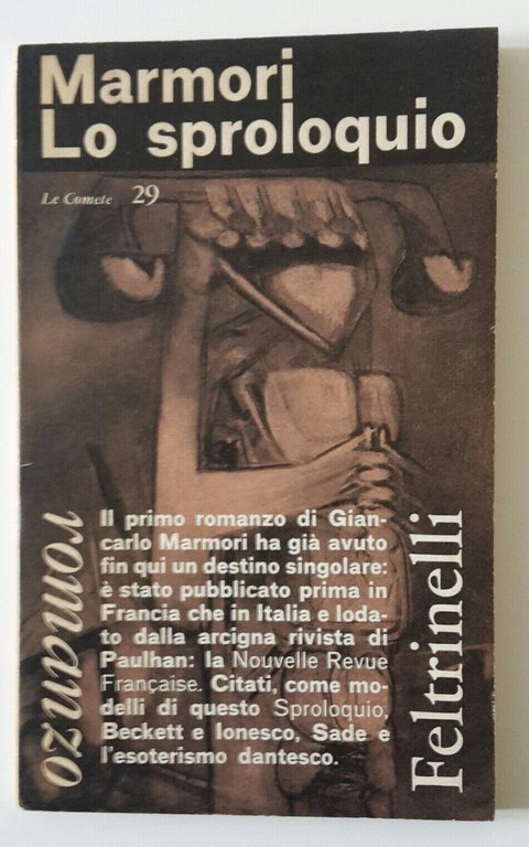 GIANCARLO MARMORI LO SPROLOQUIO FELTRINELLI 1963 1° ED.