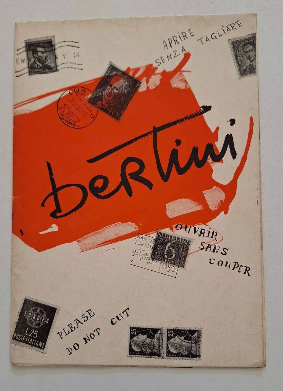 GIANNI BERTINI GALLERIA BLU 1959 BROCHURE MANIFESTO