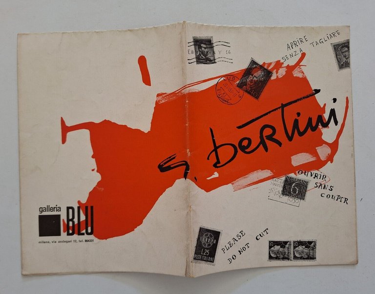 GIANNI BERTINI GALLERIA BLU 1959 BROCHURE MANIFESTO