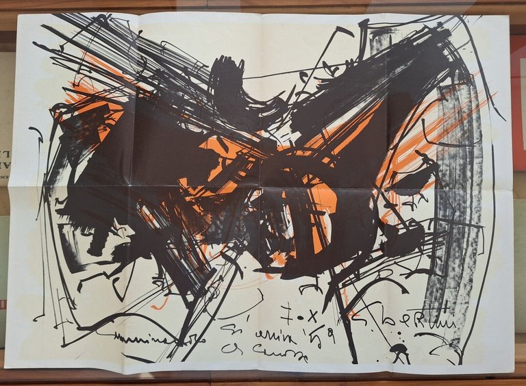 GIANNI BERTINI GALLERIA BLU 1959 BROCHURE MANIFESTO