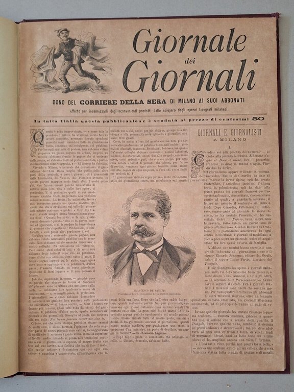 GIORNALE DEI GIORNALI DONO DEL CORRIERE DELLA SERA MARZO 1880 | Immagine Gallery 1