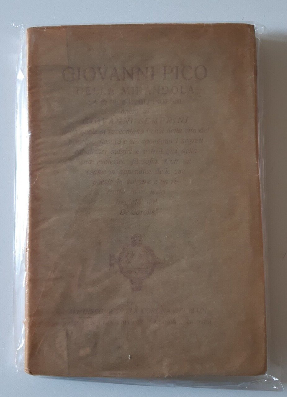 GIOVANNI PICO DELLA MIRANDOLA ALL'INSEGNA DELLA CORONA DEI MAGI 1921