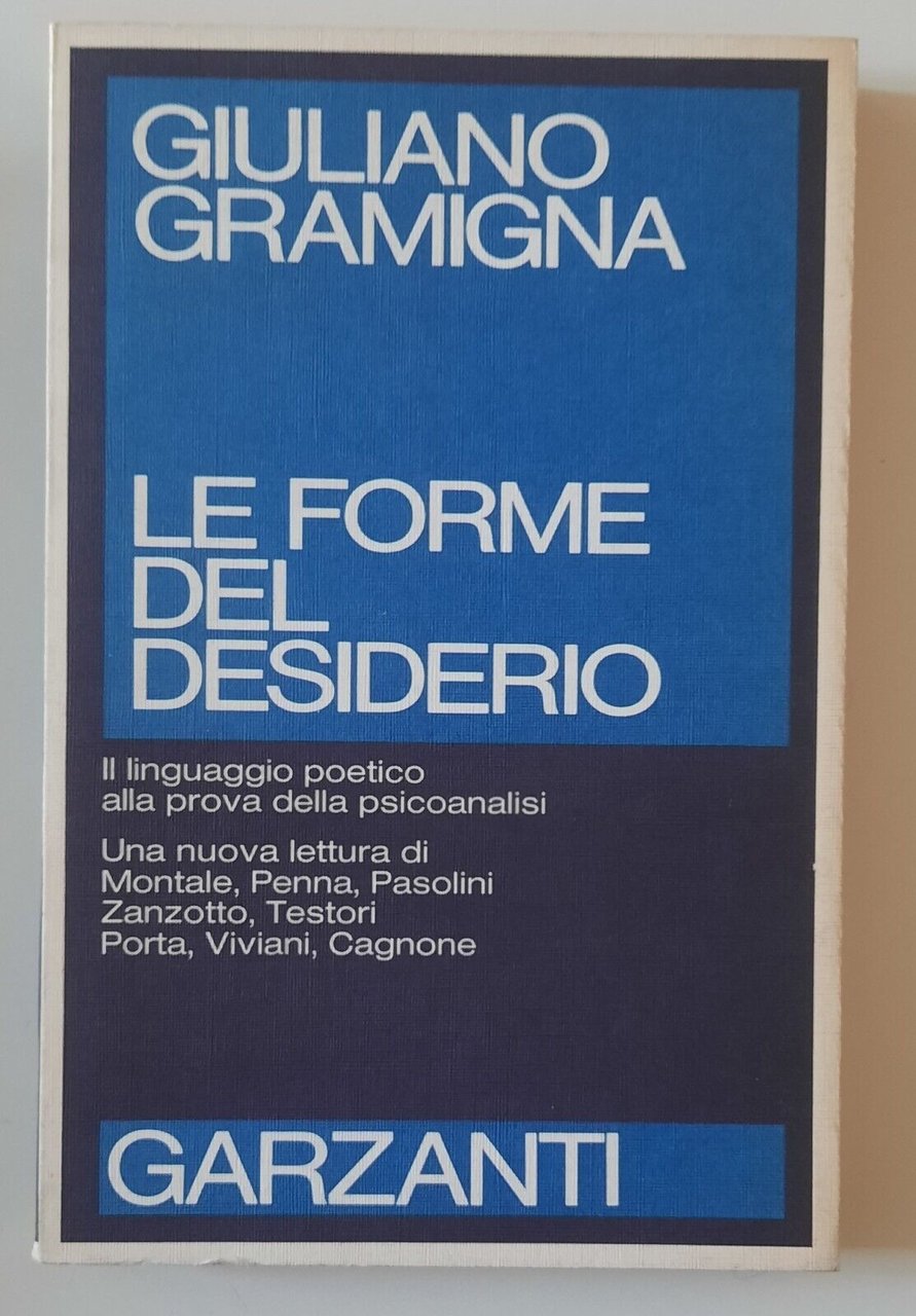 GIULIANO GRAMIGNA LE FORME DEL DESIDERIO GARZANTI 1986