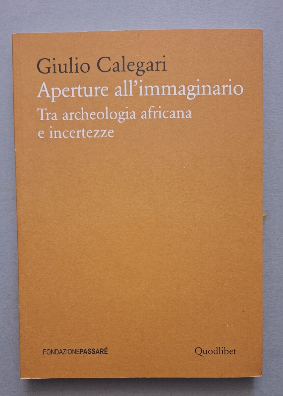 GIULIO CALEGARI APERTURE ALL'IMMAGINARIO QUODLIBET 2017