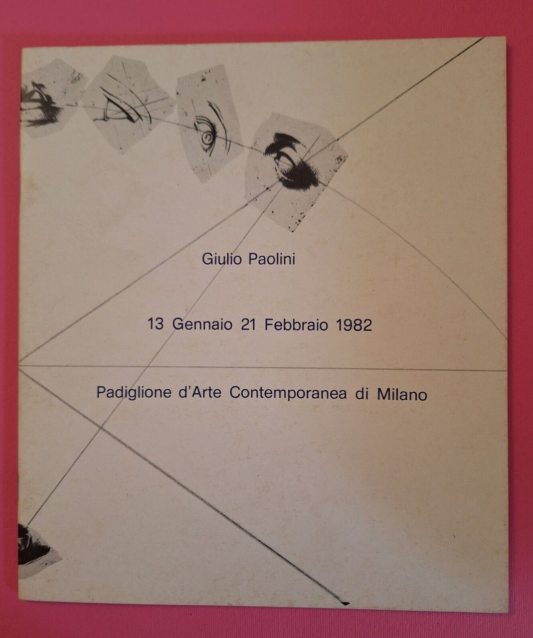 GIULIO PAOLINI PADIGLIONE D'ARTE CONTEMPORANEA DI MILANO 1982