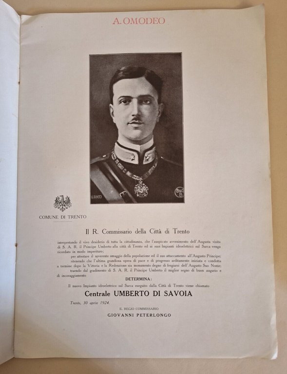 GLI IMPIANTI ELETTRICI DELLA CITTA' DI TRENTO 1924