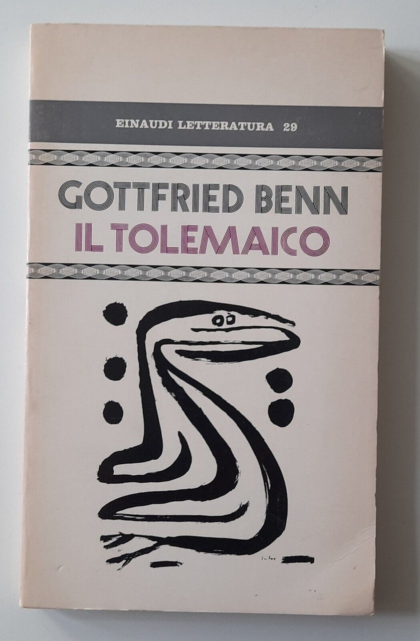 GOTTFRIED BENN IL TOLEMAICO EINAUDI LETTERATURA 1973