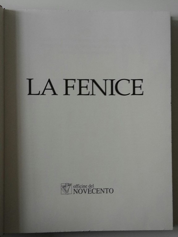 GRAN TEATRO LA FENICE OFFICINE DEL NOVECENTO 1997