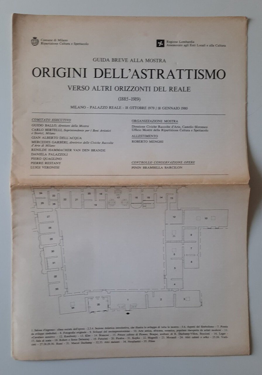 GUIDA BREVE ALLA MOSTRA ORIGINI DELL'ASTRATTISMO DI GUIDO BALLO 1980