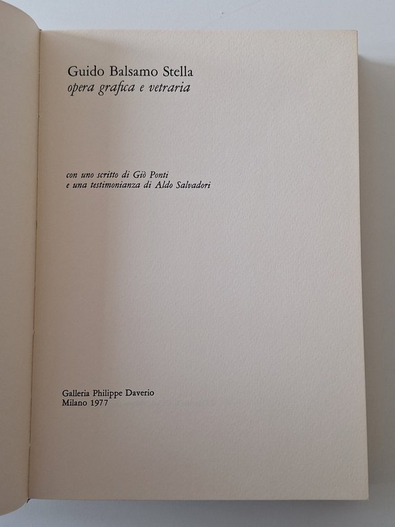 GUIDO BALSAMO STELLA OPERA GRAFICA E VETRARIA P. DAVERIO 1977 | Immagine Gallery 2