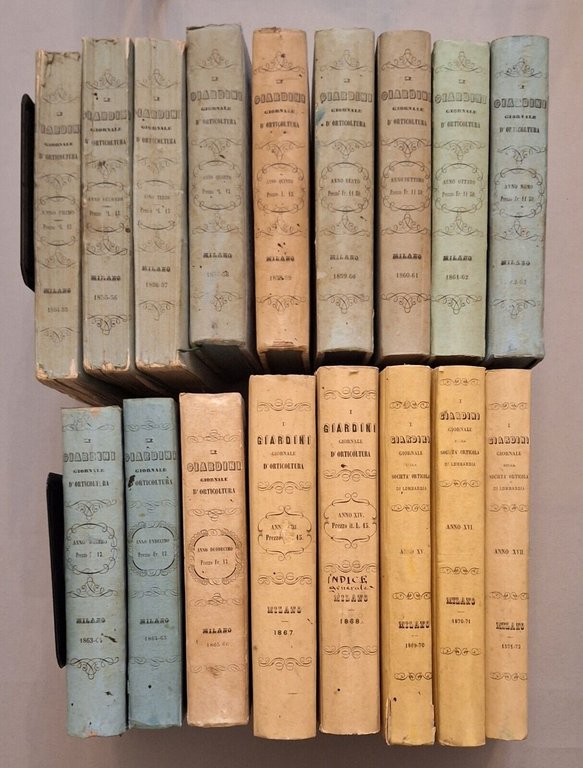 I GIARDINI GIORNALE D'ORTICOLTURA MILANO A. UBICINI DALL'ANNO 1 AL …