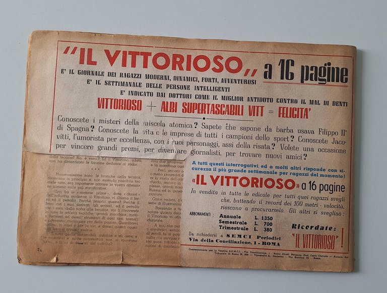 IL VITTORIOSO PRESENTA CONCORSO FIGURINE VITT MERAVIGLIE DELLA TECNICA
