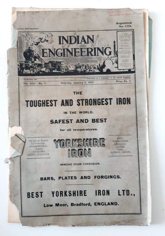 INDIAN ENGINEERING MAGAZINE ANNATA 1932 COMPLETA