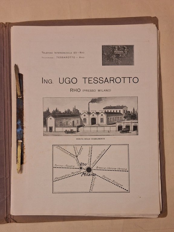 ING. UGO TESSAROTTO RHO CATALOGO INDUSTRIALE COSRUZIONI TRASPORTI