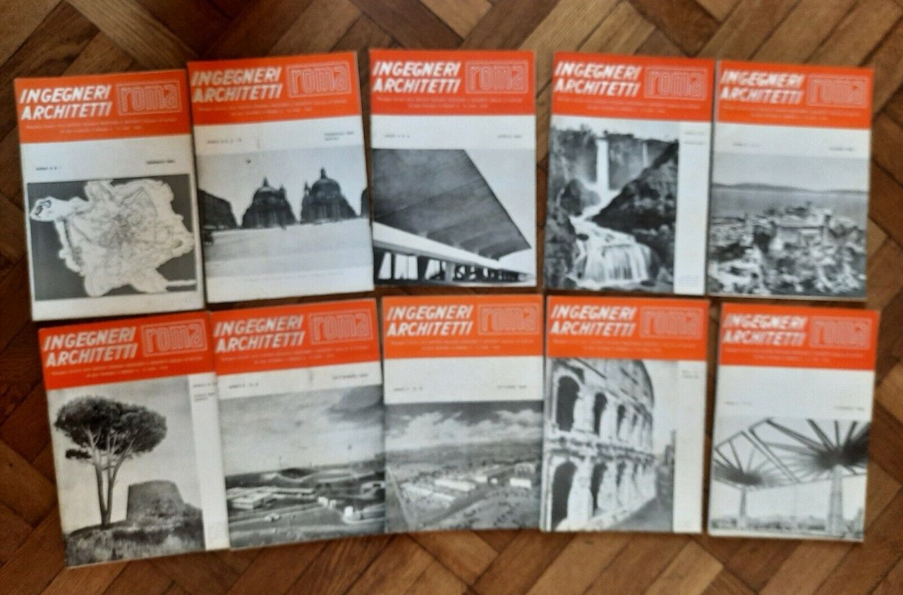 INGEGNERI ARCHITETTI RASSEGNA MENSILE ANNO X 1960 ANNATA SCOMPLETA