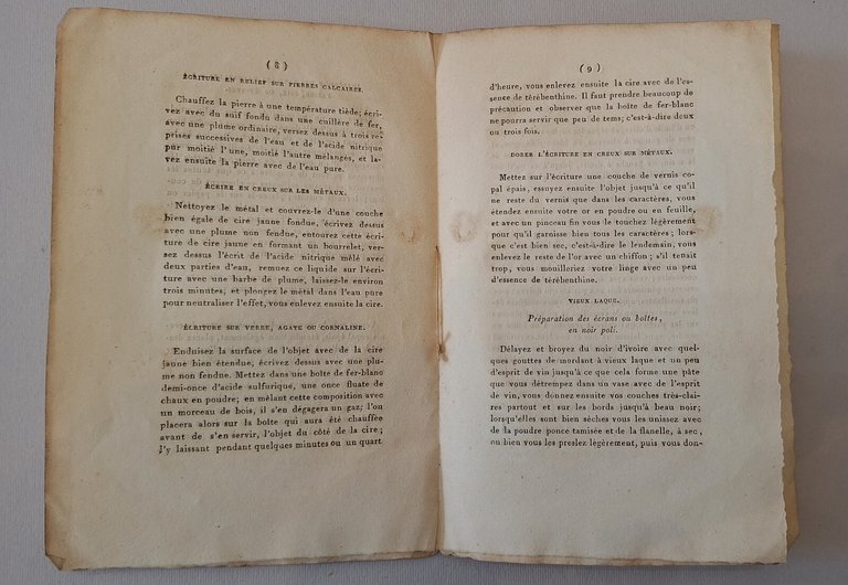 INSTRUCTIONS ET RECETTES DE M. SAINT-VICTOR SUR SES DIVERS PROCEDES …