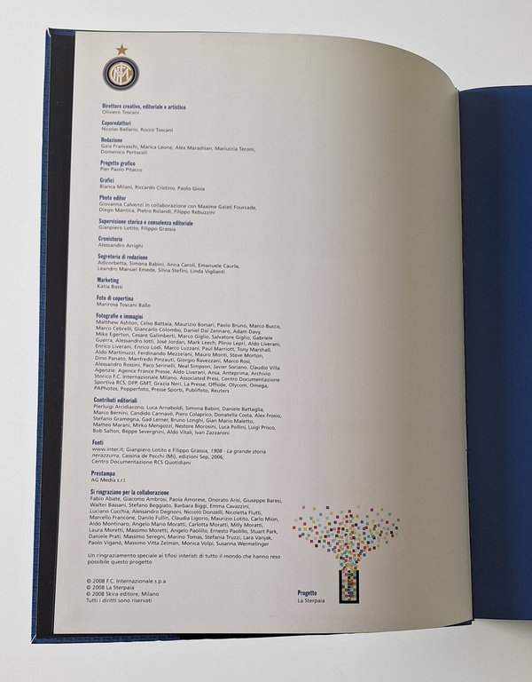 INTER 100 ANNI DI PASSIONE SKIRA 2008 OLIVIERO TOSCANI