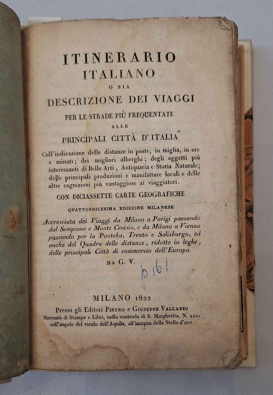 ITINERARIO ITALIANO O SIA DESCRIZIONE DEI VIAGGI 1822 PIETRO E …