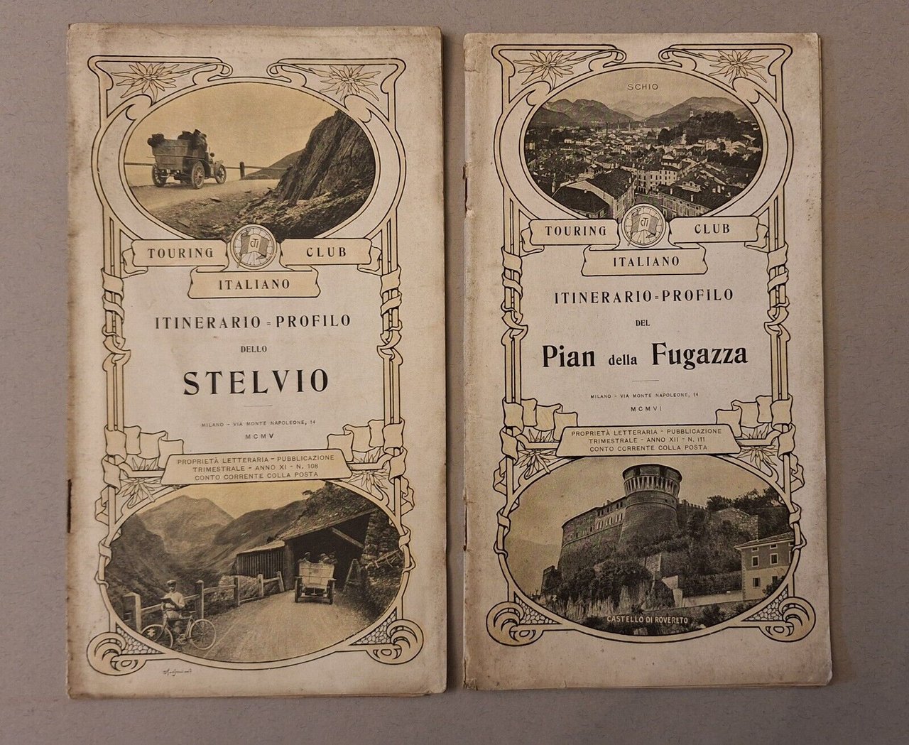 ITINERARIO PROFILO DEL PIAN DELLA FUGAZZA / STELVIO T.C.I. 1906/1905
