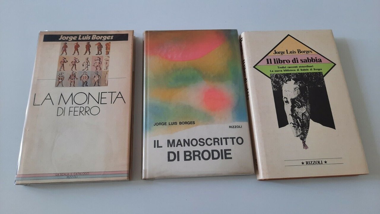 J.L.BORGES LIBRO DI SABBIA MONETA DI FERRO MANOSCRITTO BRODIE LOTTO …