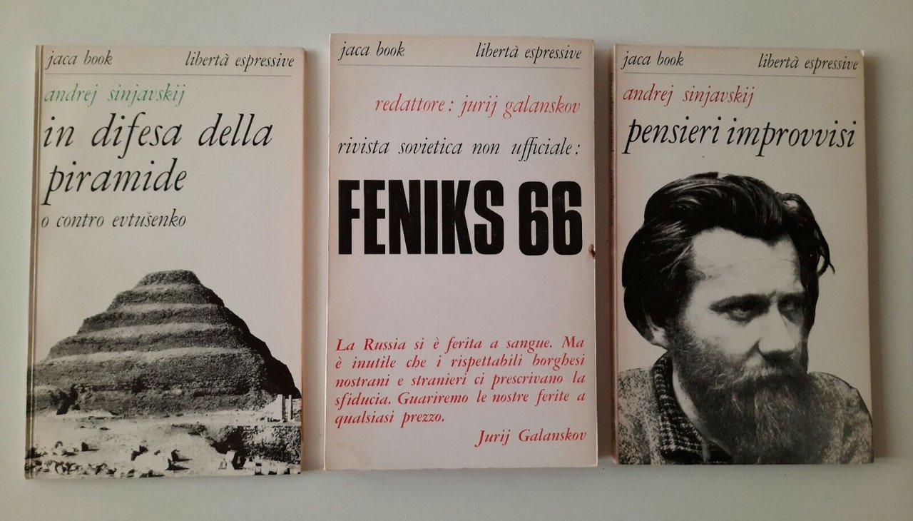 JACA BOOK COLLANA LIBERTA' ESPRESSIVE LOTTO 3 VOLUMI SINIAVSKIJ