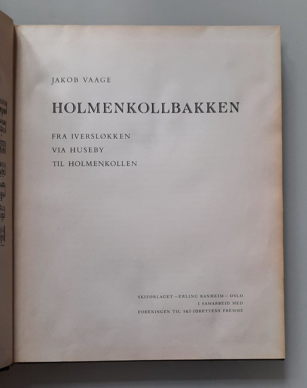 JAKOB VAAGE HOLMENKOLLBAKKEN SKIFORLAGET OSLO 1959