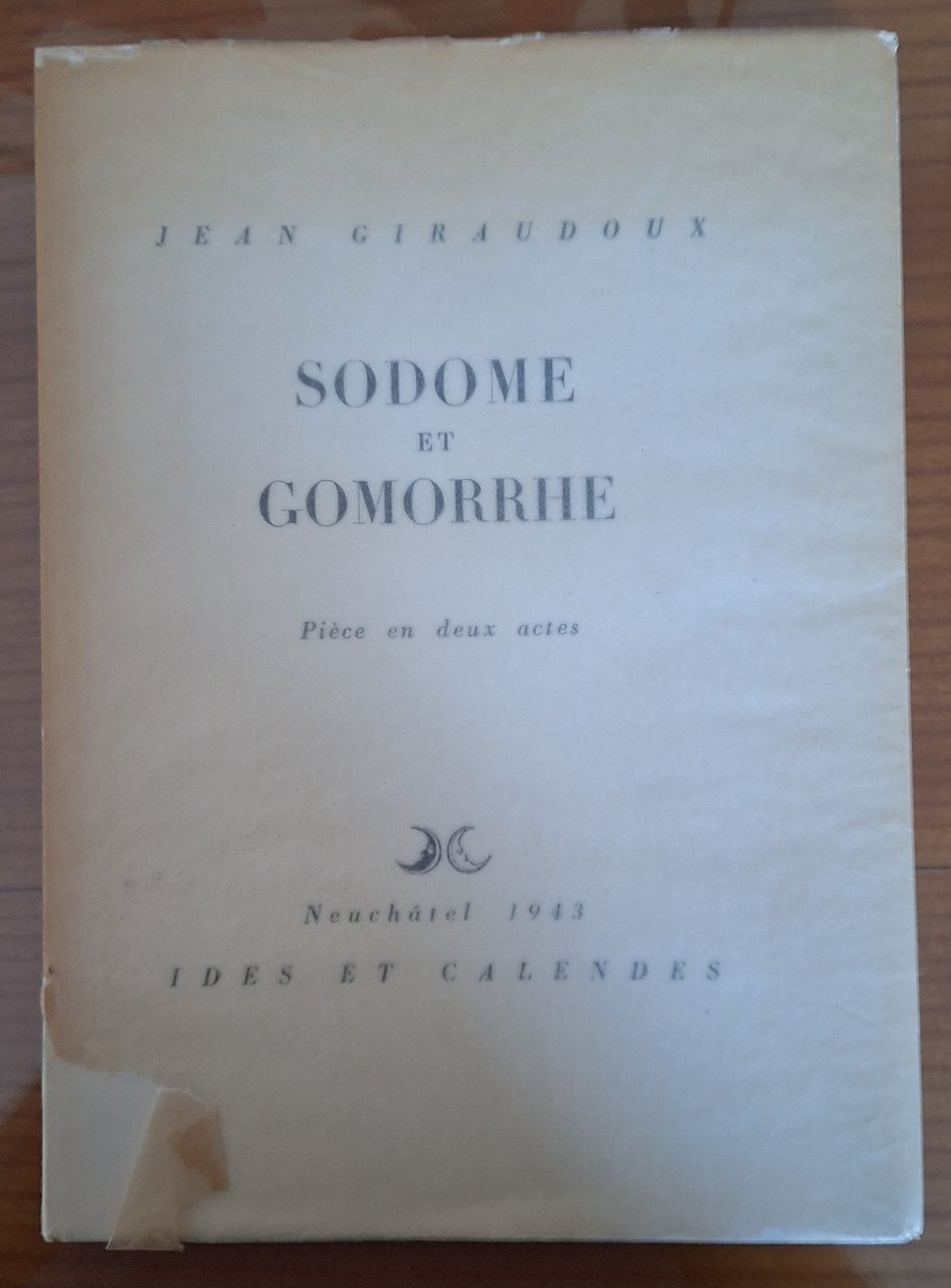 JEAN GIRAUDOUX SODOME ET GOMORRHE PIECE EN DEUX ACTES NEUCHATEL … | Immagine principale